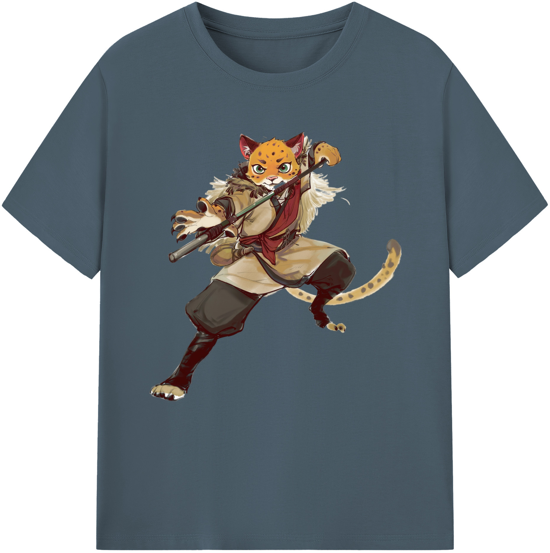 （画像用） Ne Zha 2 ナタ 魔童の大暴れ 綿100％半袖Tシャツ（フロントプリント）